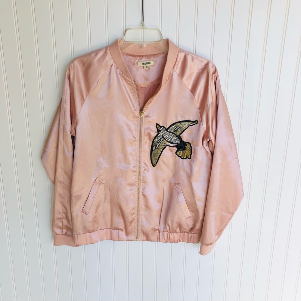 RE:DENIM Satin Bomber Jacket